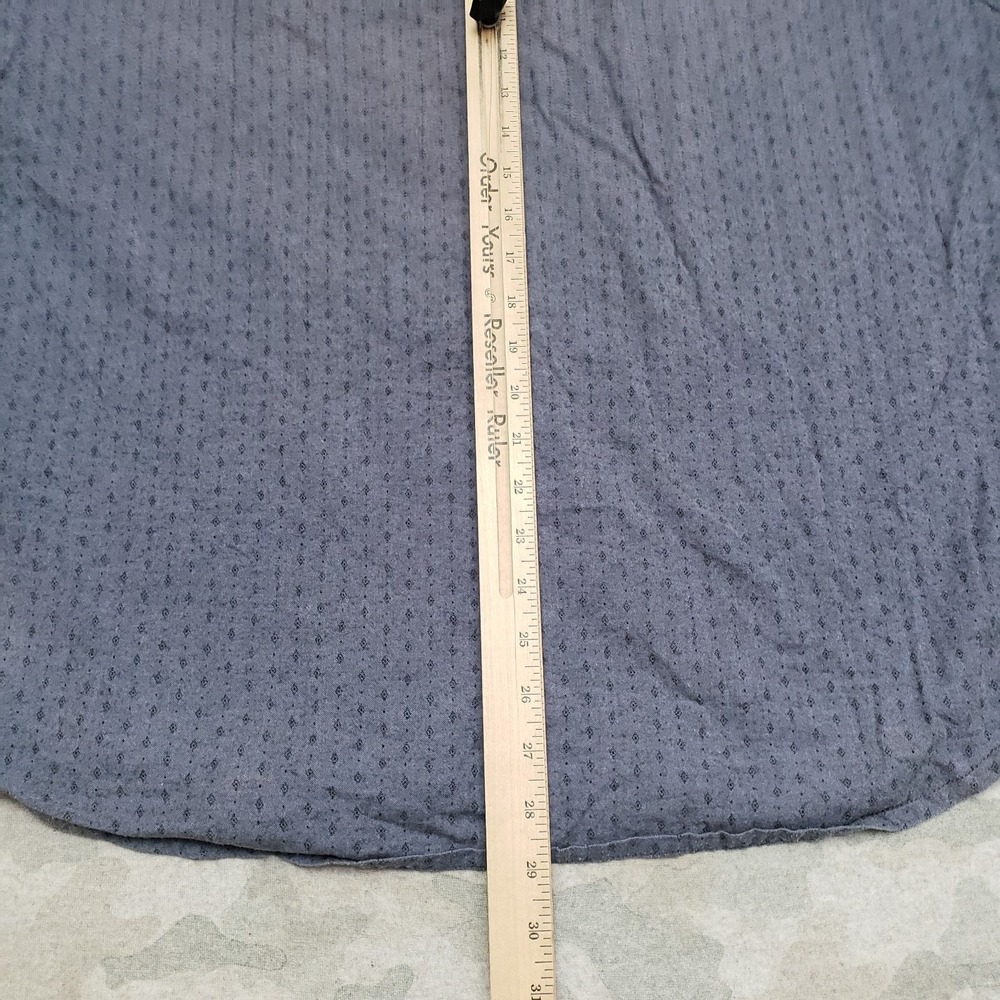 Prana Shirt Mens XL Blue Pockets Long Sleeve Button Up - Picture 8 of 9